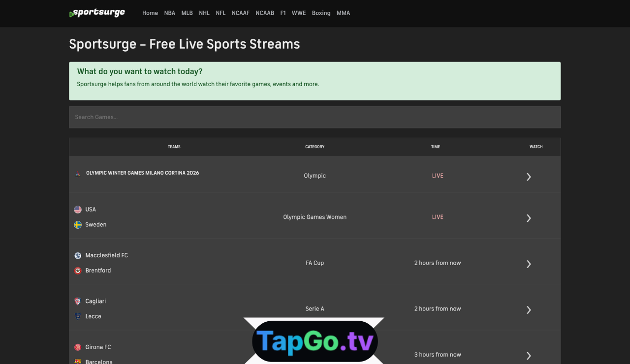 Sportsurge - Best TotalSportek Alternative